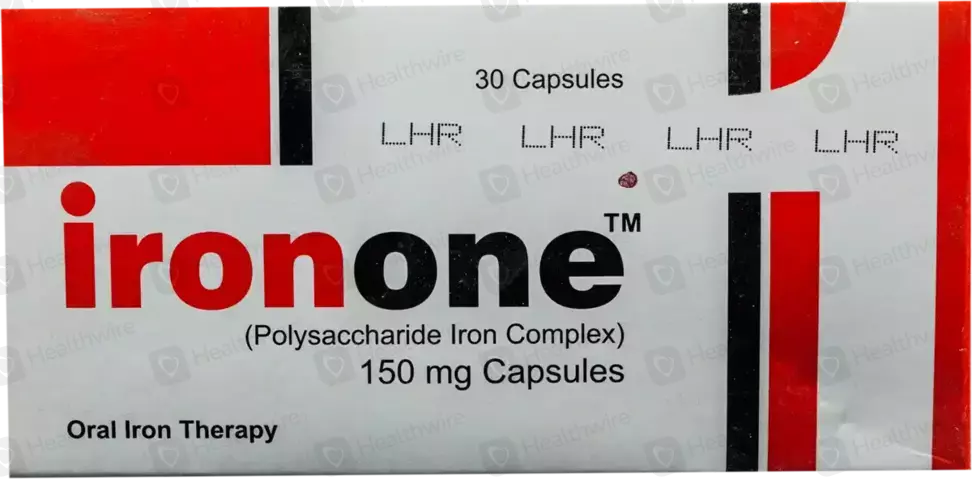 Ironone (150mg) 30 Capsules Price in Pakistan - Uses, Dosage, Side Effects