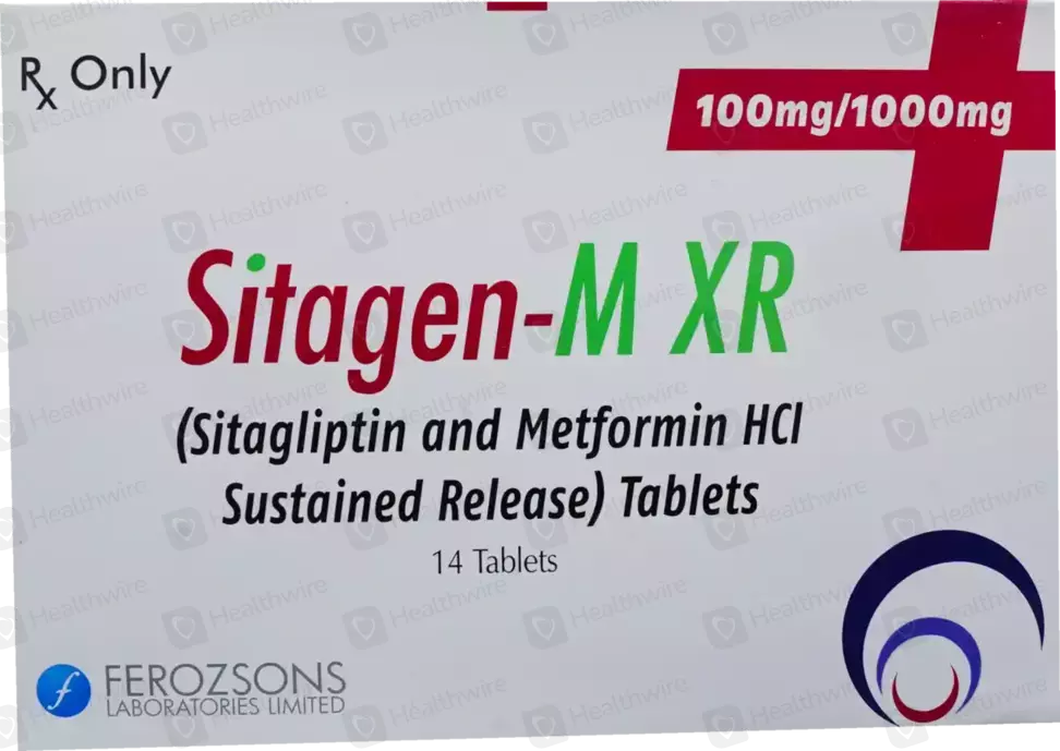 Sitagen-M XR (100/1000mg) 14 Tablets