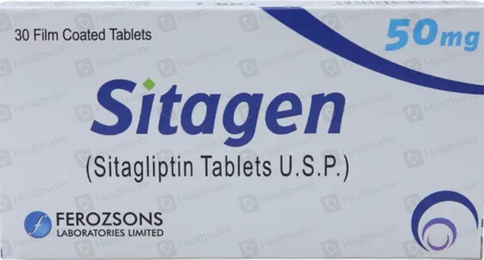Sitagen (50 Mg) 30 Tablets Price in Pakistan - Uses, Dosage, Side Effects
