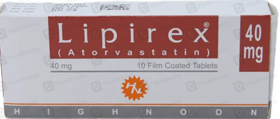 Lipirex (40 Mg) 20 Tablets Price in Pakistan - Uses, Dosage, Side Effects