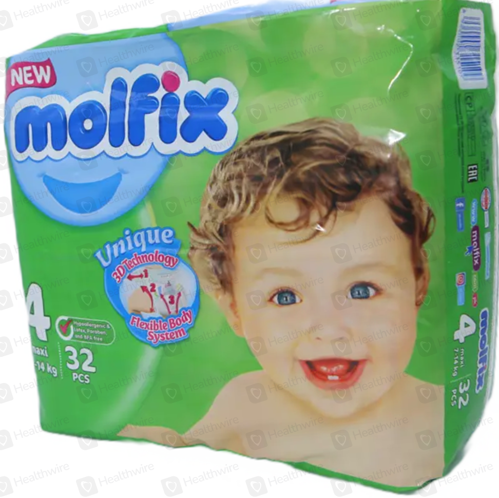 Molfix 4 (Mixi) 32 Baby Diapers Price in Pakistan - Uses, Dosage, Side ...
