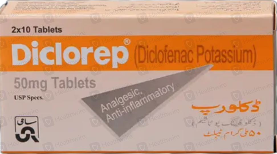 Diclorep (50mg) 20 Tablets Price in Pakistan Uses, Dosage, Side Effects