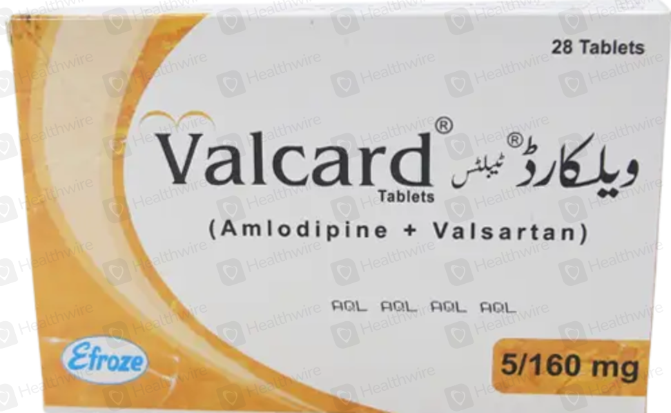 Valcard (5/160mg) 20 Tablets Price in Pakistan - Uses, Dosage, Side Effects