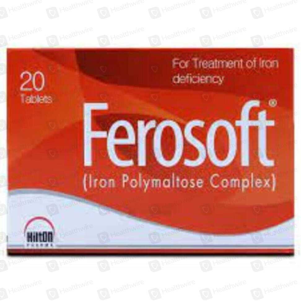 Ferosoft (100mg) 20 Tablets Price in Pakistan - Uses, Dosage, Side Effects