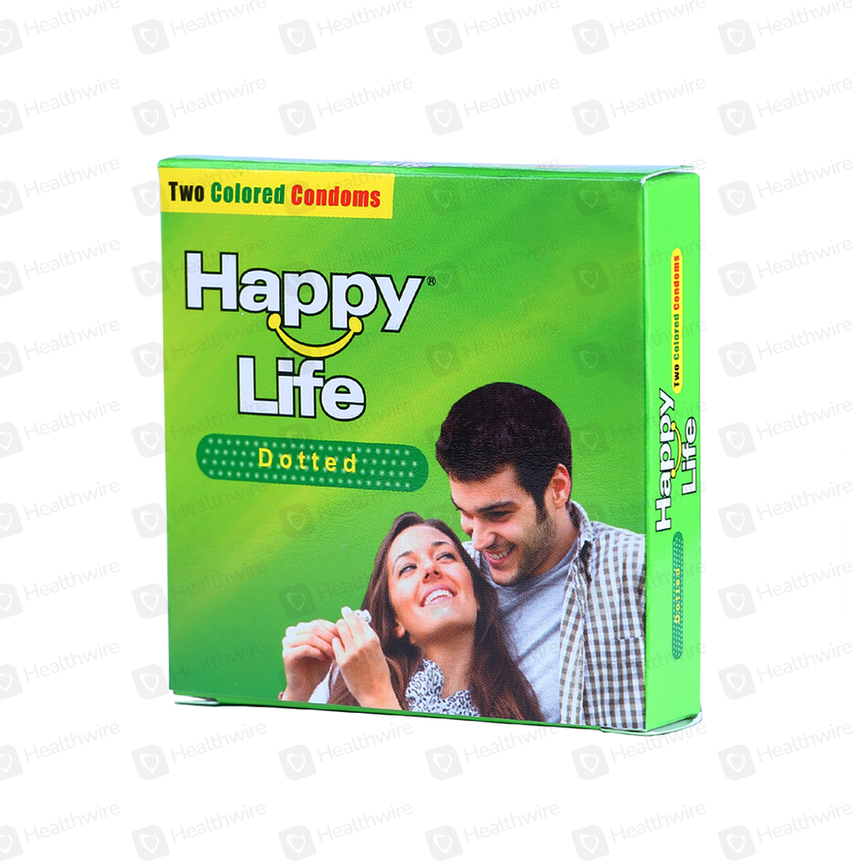 Happy Life (Dotted) 2 Condoms