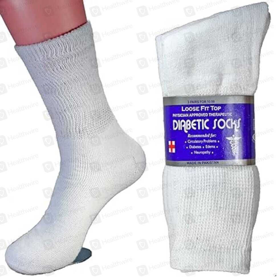 DIABETIC SOCKS (WHITE 10.13)