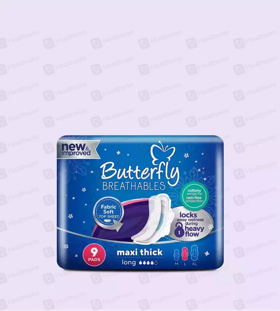 Butterfly Breathables Maxithick Long 9 Pads