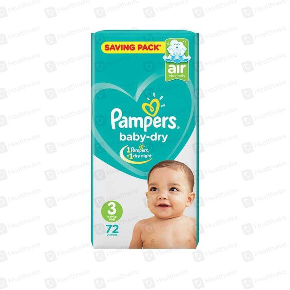 Pampers Midi (3 No.) 72 Pcs