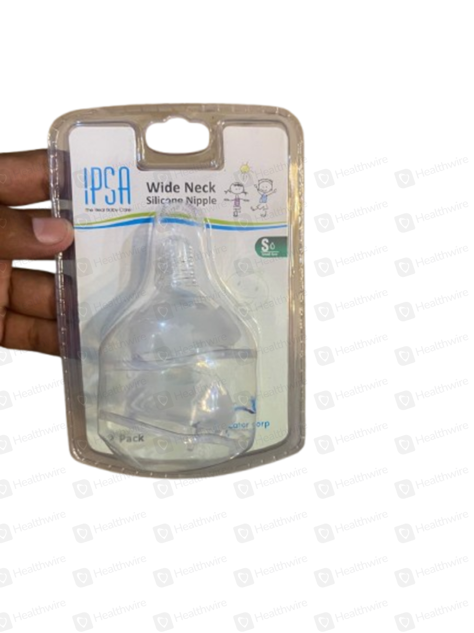 Ipsa Wide Neck Silicon Nipple (Small Flow) 2 Pack