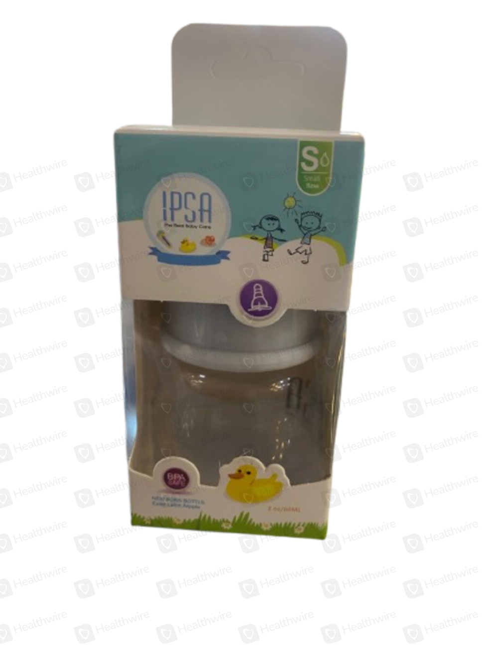 IPSA Ezee Feeding Bottle Small Flow (2oz/60ml)