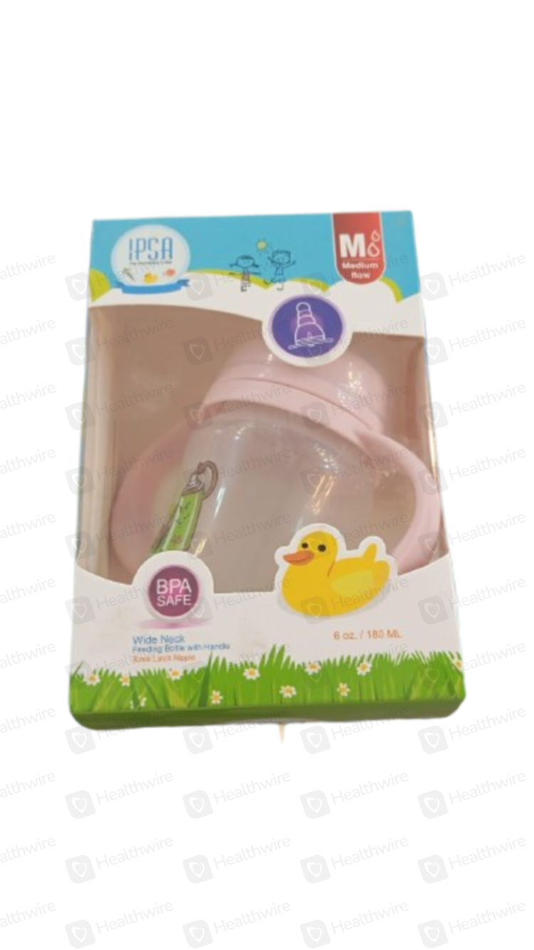 Ipsa Wide Neck Feeding Bottle (6Oz/180Ml)