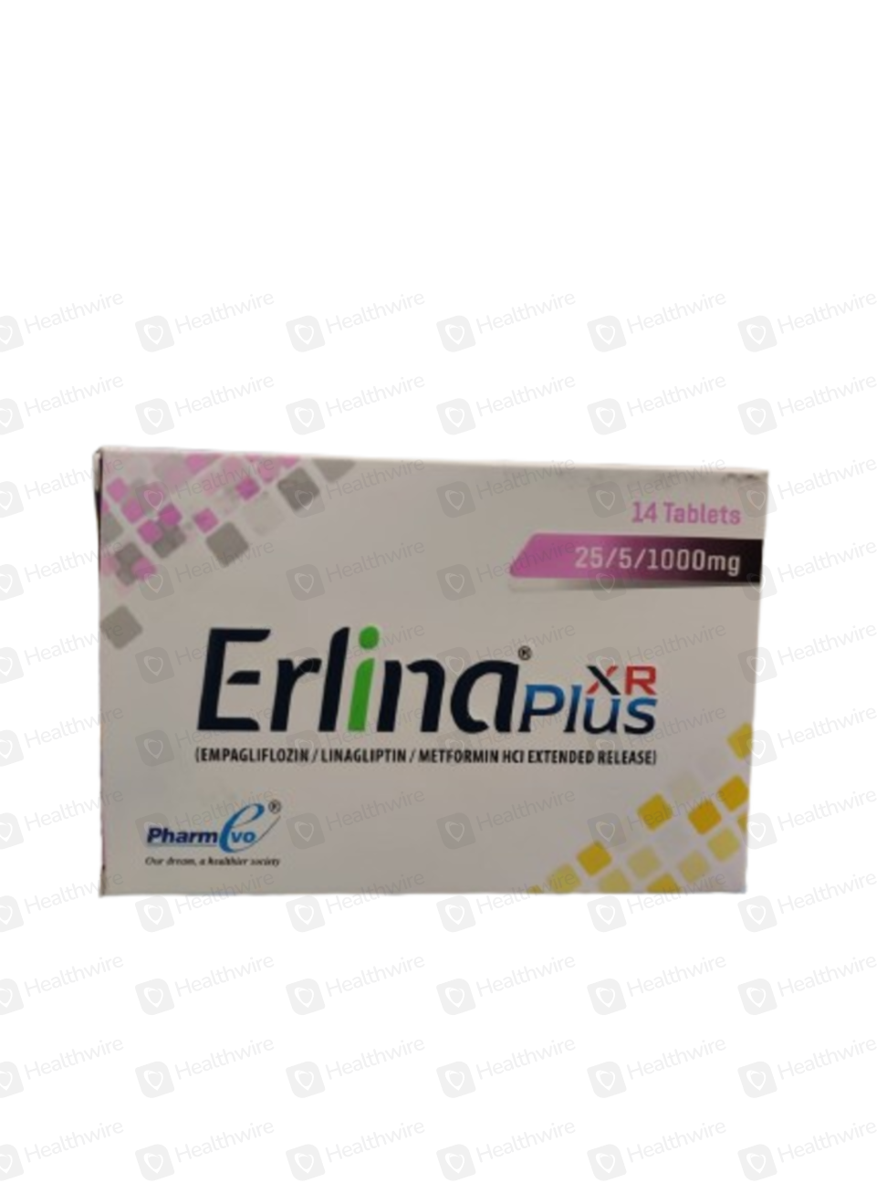 Erlina Plus Xr (25Mg/5Mg/1000Mg) 14 Tablets