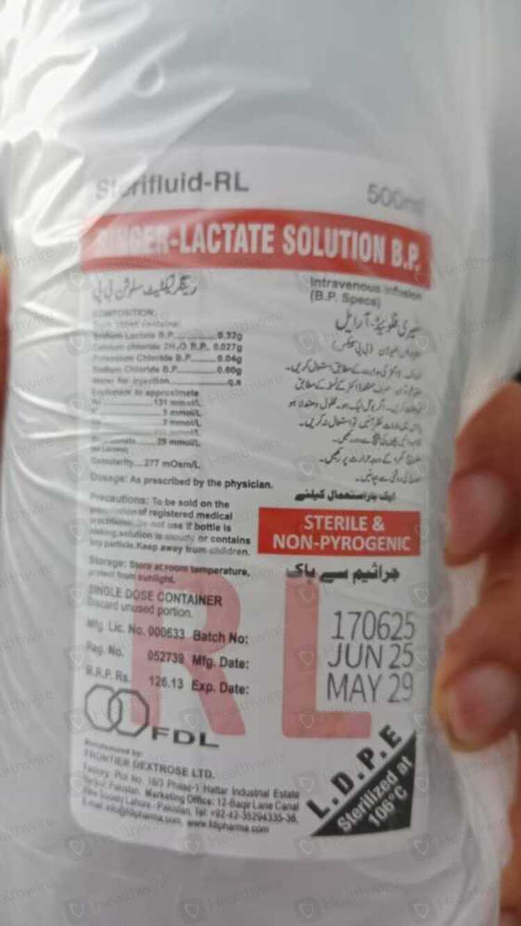 Sterifluid-Ringer Lactate Solution (500Ml)