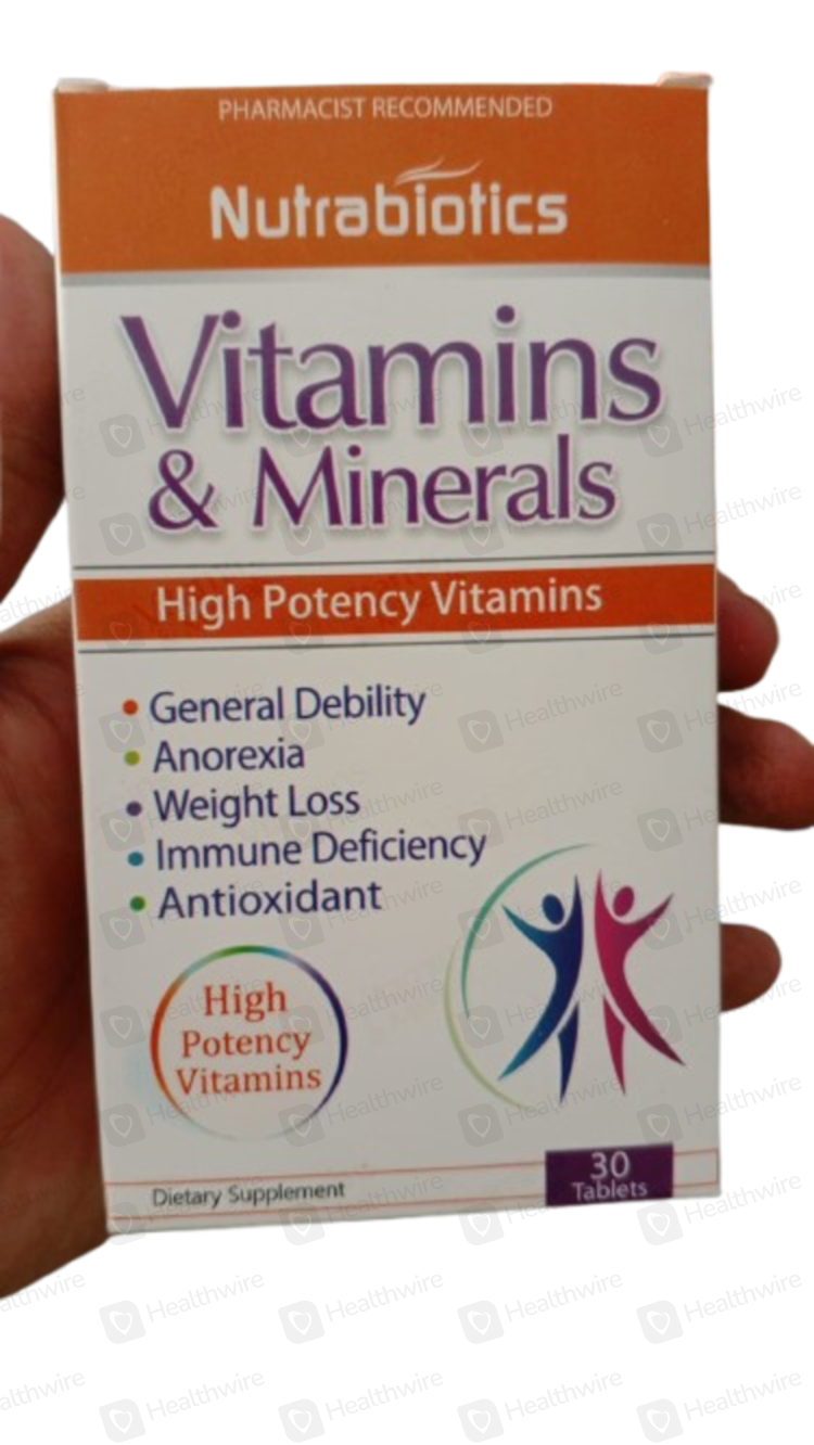 Nutrabiotics  Vitamin & Minerals (30 Tablets) 1 Pk