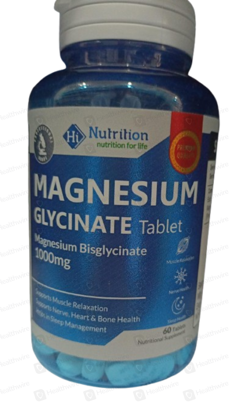 Nutrition Megnisium Glysinate (1000mg) 60 Tablets