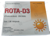 Rota-D3 20,0000IU (1ml+1 Ampoule) 5mg Inj