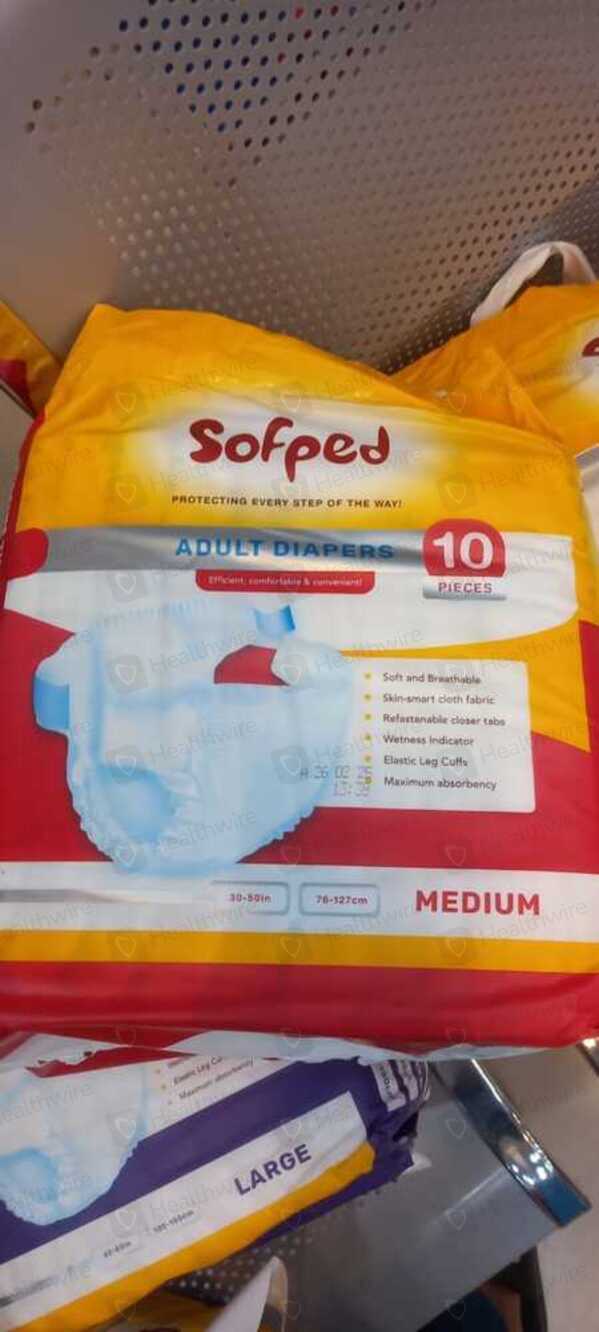 Sofped Adult Diapers (10 Pcs) Medium
