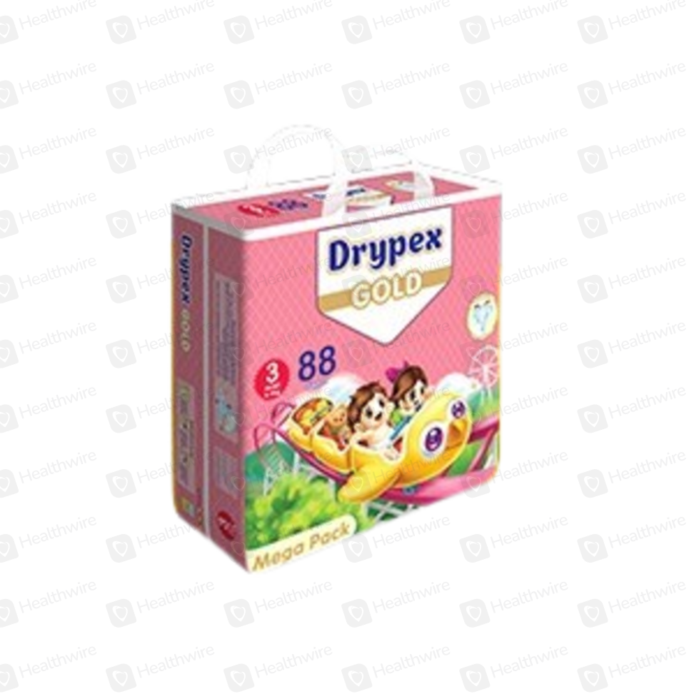 Drypex Diaper Medium No.3 (88 Pcs) Mega Pack
