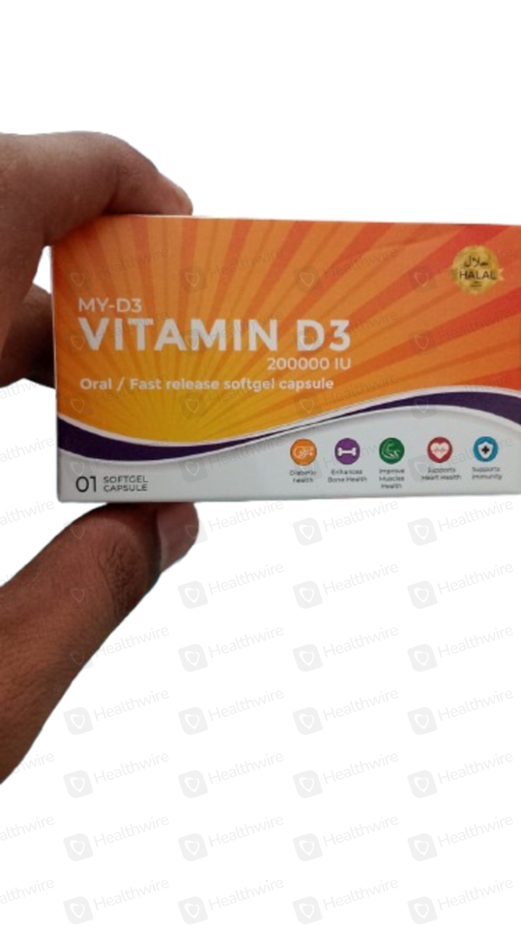 MY-D3 Vitamin D3 (200000IU) 1 Softgel Cap