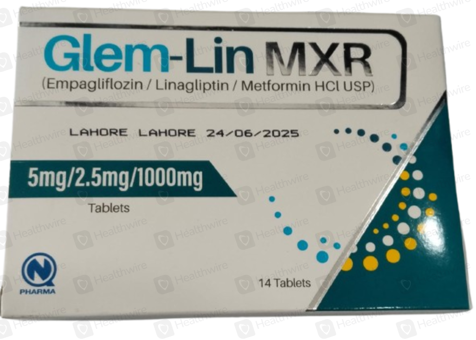 Glem-Lin MXR (5mg/2.5mg/1000mg) 14 Tablets