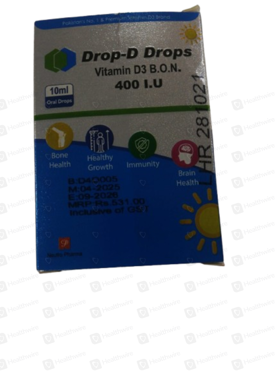 Drop D Drops Vitamin D3 400 I.U (10ml)
