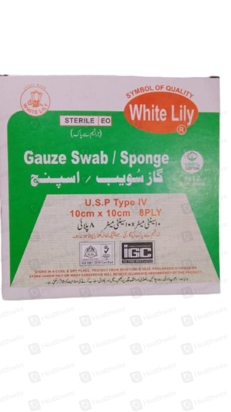 Gauze Swab 12 White Lily