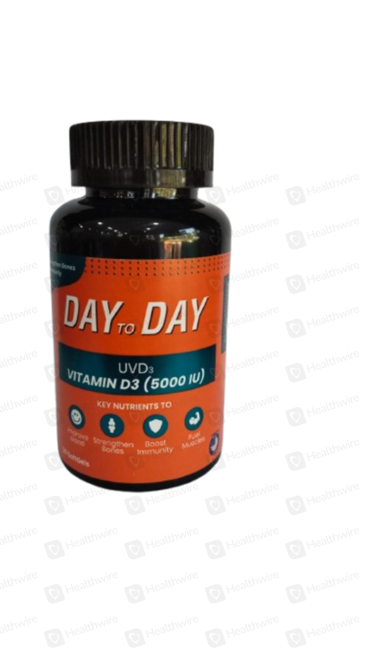Day to Day UVD3 5000IU (5000mg) 30 Softgels