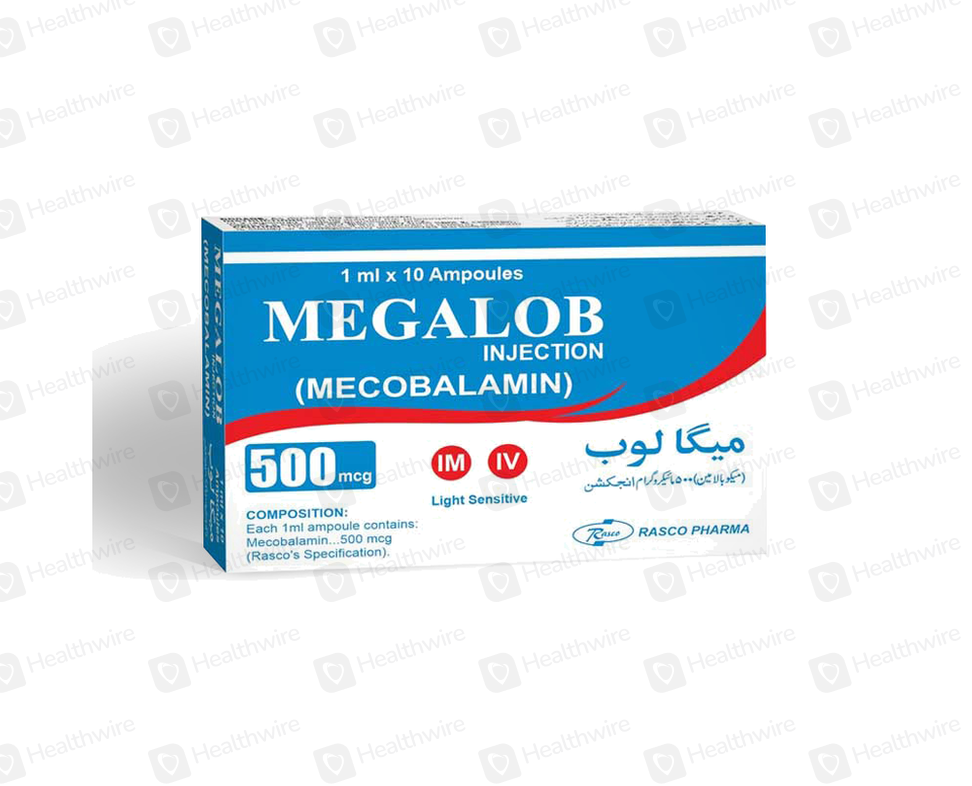 Megalob (500Mcg) 1Ml, 10 Ampoule Injections