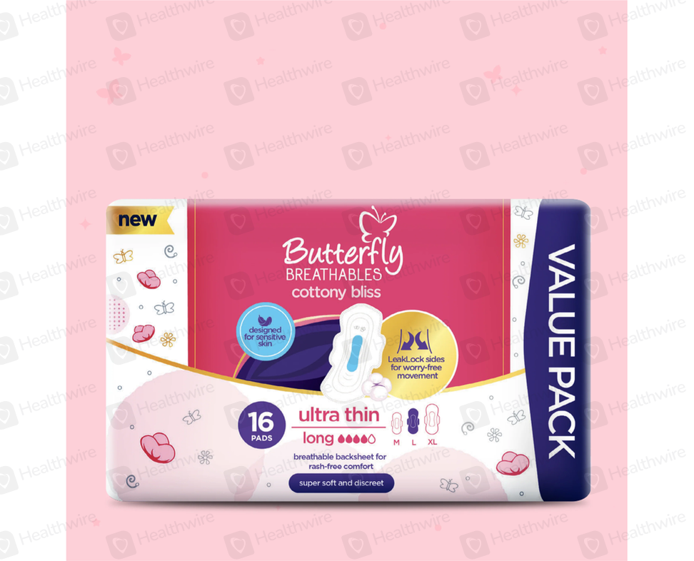 Butterfly Breathable Ultra Thin Cottony 16Pcs
