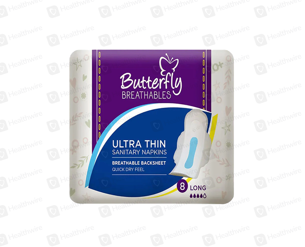 Butterfly Breathable Ultra Thin Long 8 Pads