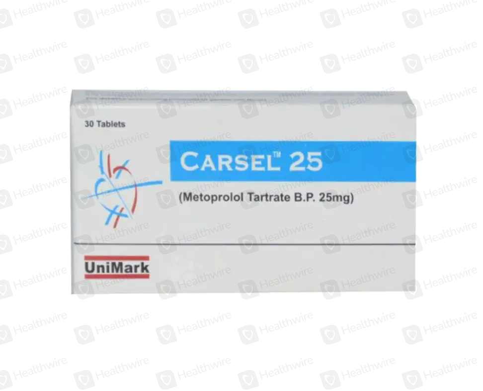 Carsel 25 (25Mg) 30 Tablets