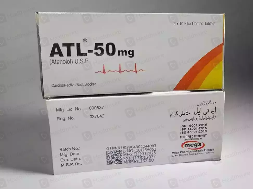 Atenolol (50Mg) 20 Tablets
