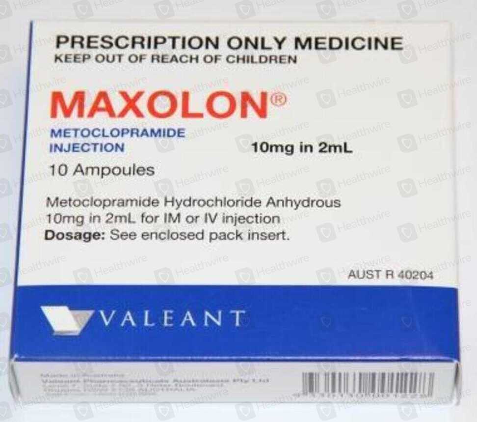 Maxolon (10Mg/2Ml) 10 Ampoule Injections