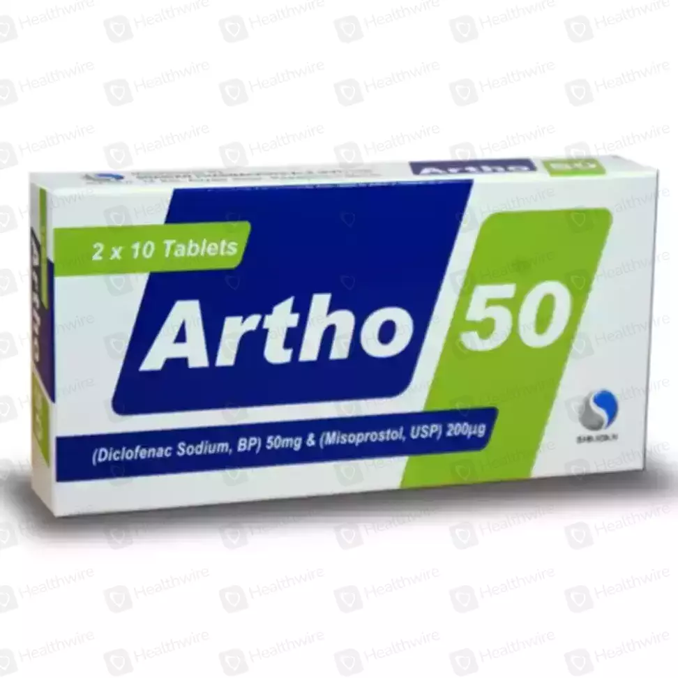 Artho (50Mg/200Mcg) 20 Tablets