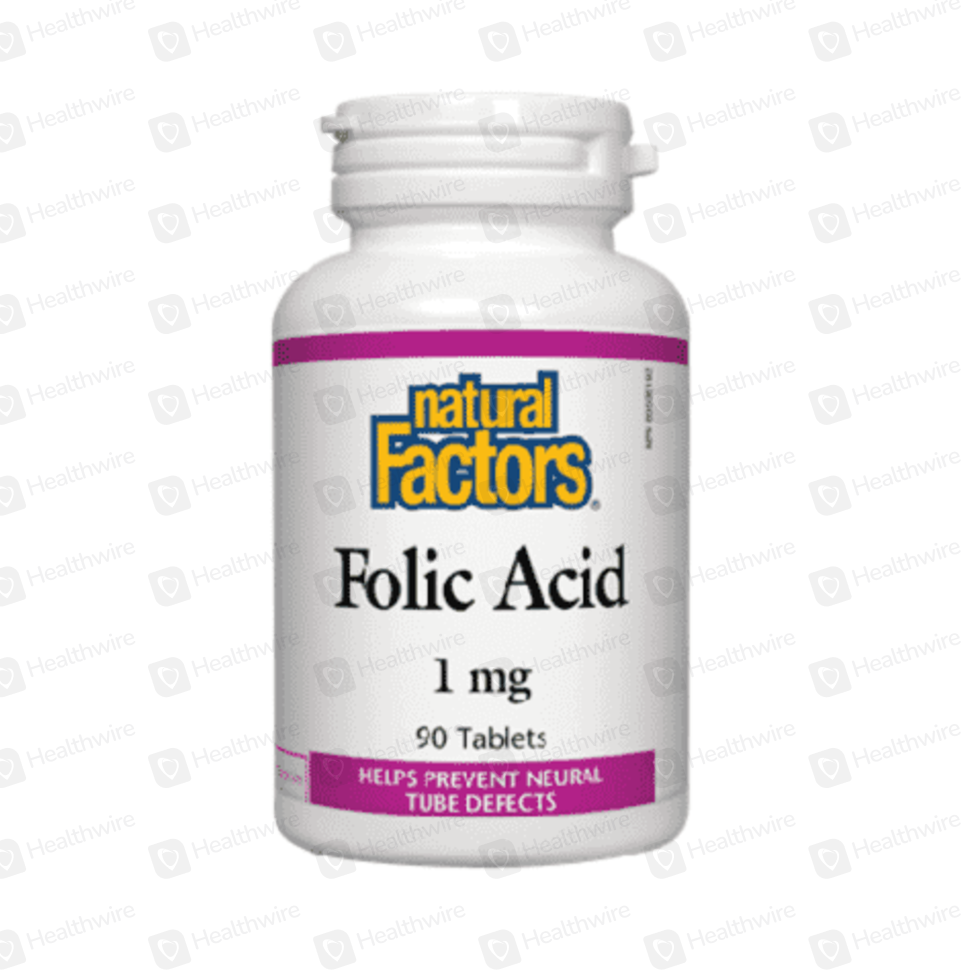 Natural Factors Folic Acid (1Mg) 90 Tablets