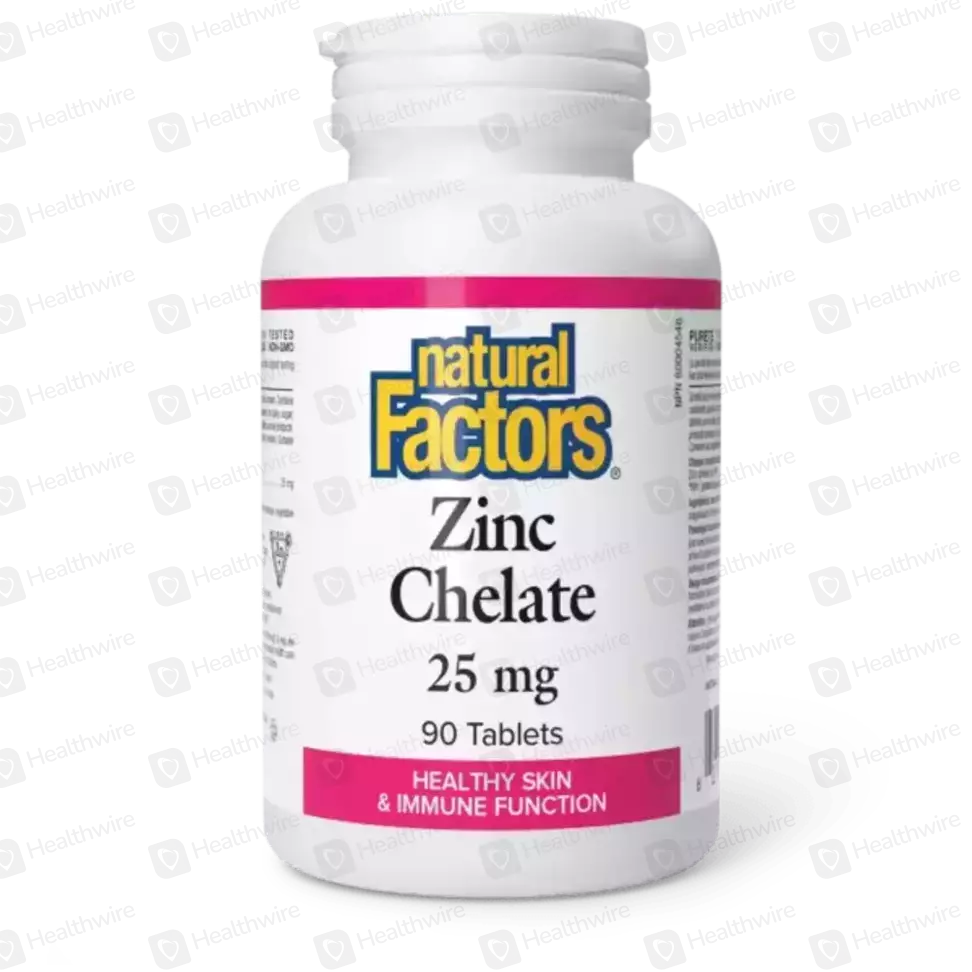 Natural Factors Zinc Chelate (25mg) 90 Tablets