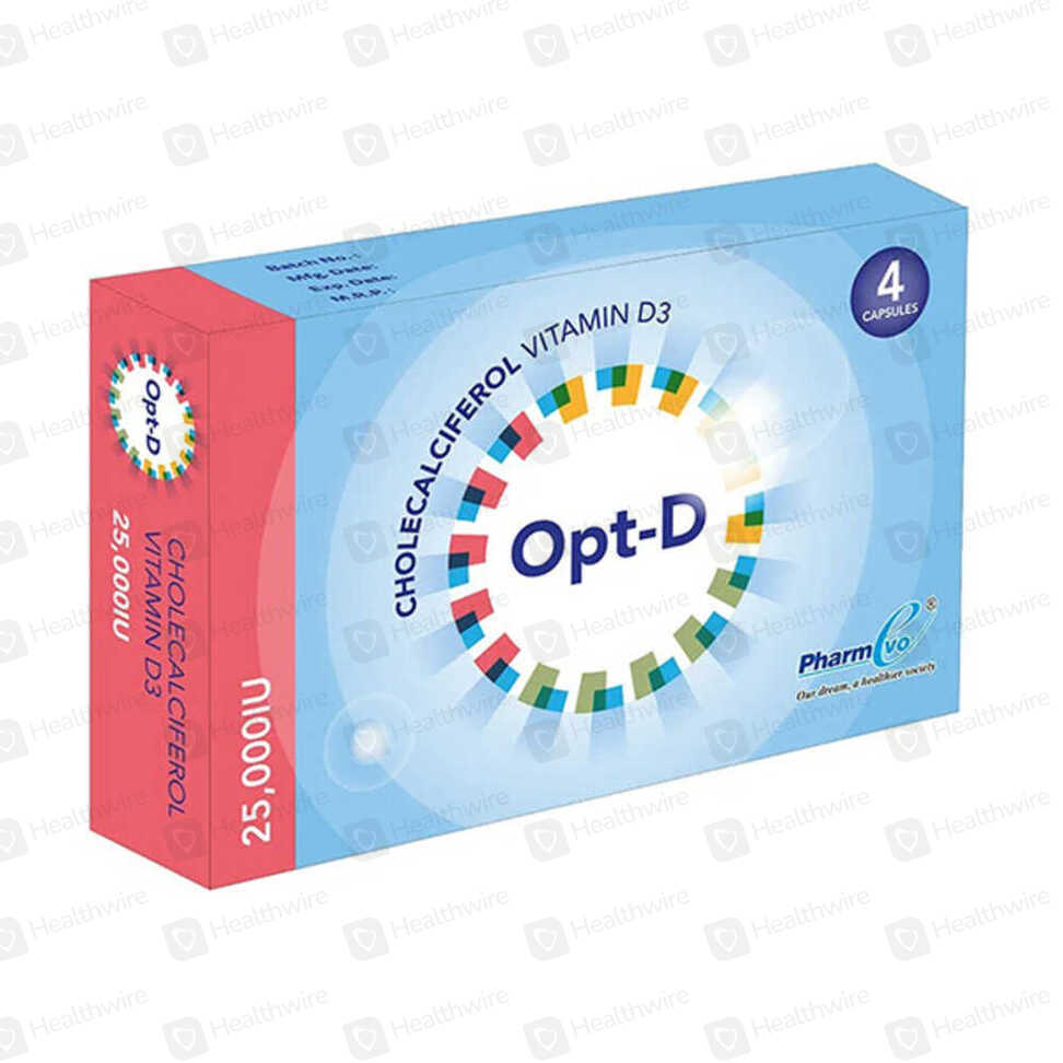 Opt D (25000Iu) 4 Softgel Capsules