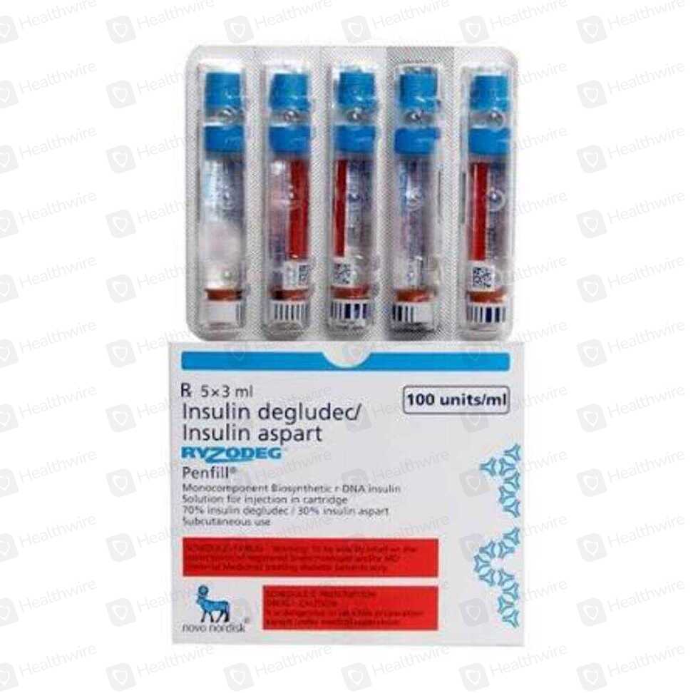 Ryzodeg Penfill 100Iu/Ml