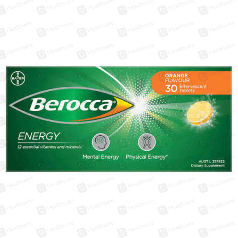 Berocca Energy (Orange) 30 Effervescent Tablets