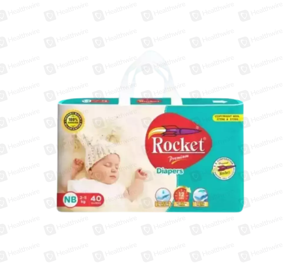 Rocket Baby Diaper Size New Born (2-5Kg) 40 Psc