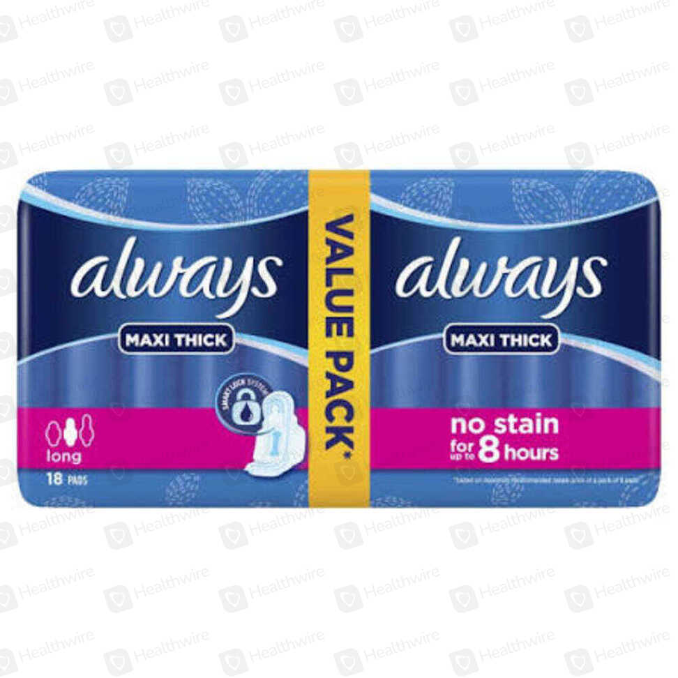 Always Maxi Thick Value Pack 18 Pads