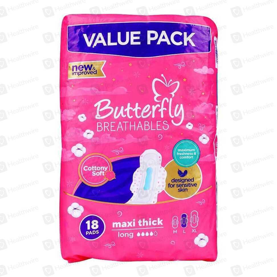 butterfly cottony soft long 18 pads