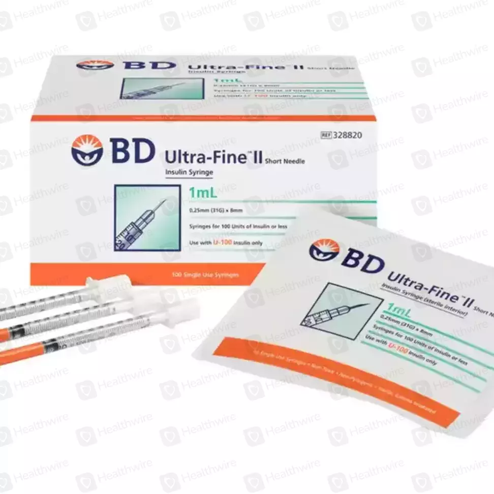 Bd Insulin Syringe 8Mm 100S