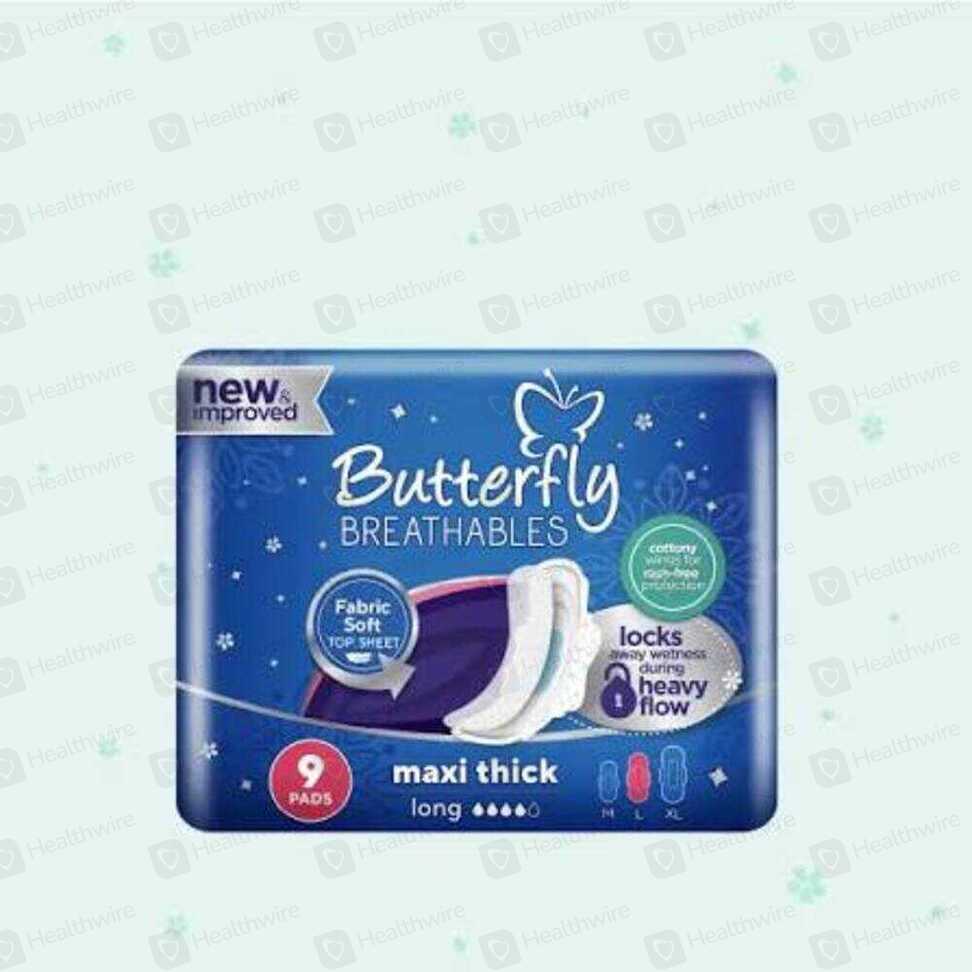 Butterfly Maxi Thick Long 9 Pads