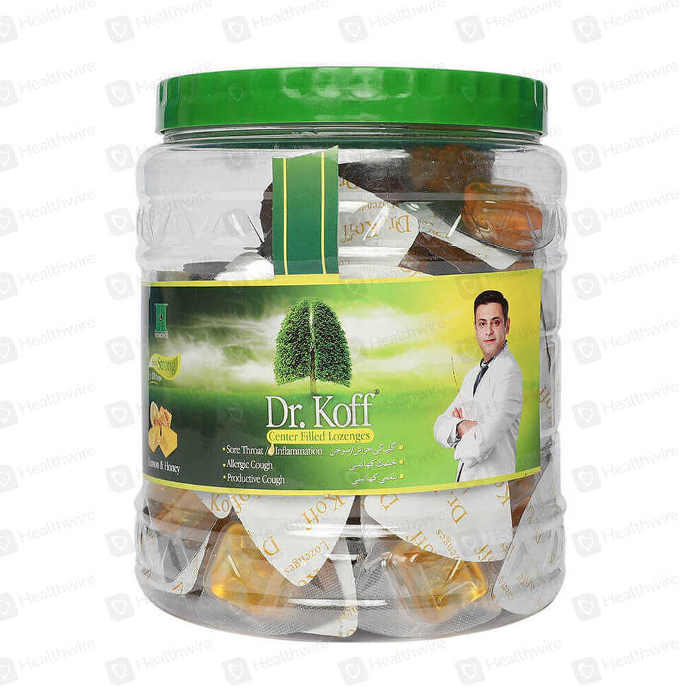Dr. Koff (Lemon & Honey) 60 Lozenges Jar.