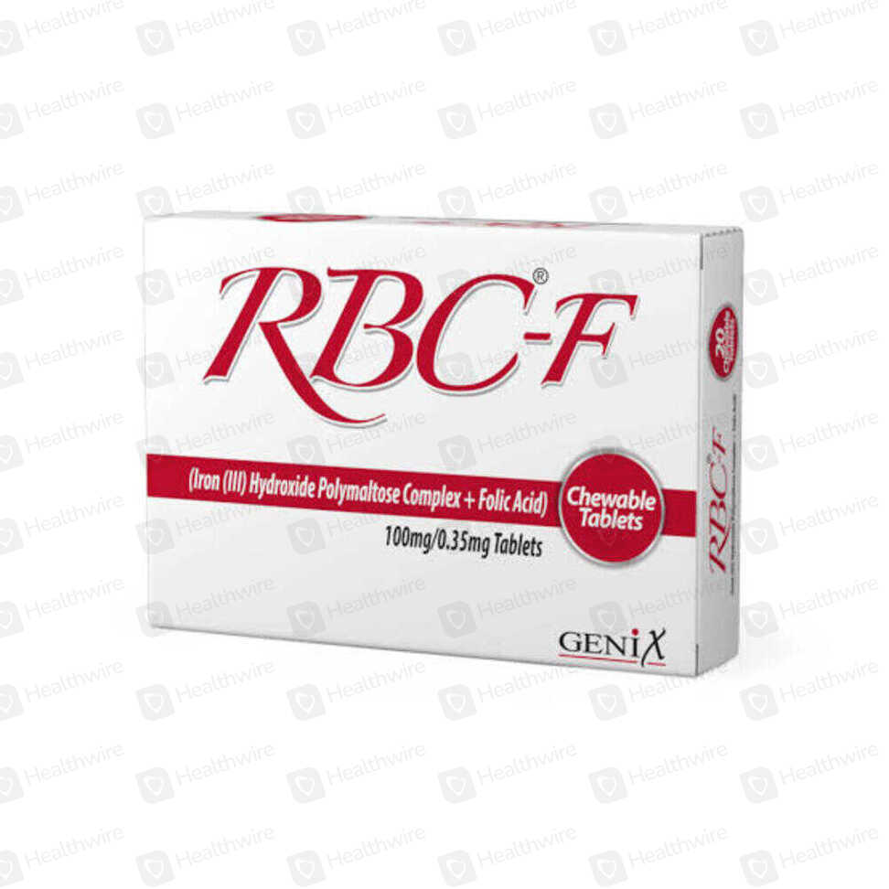 Rbc-F (100Mg/0.35Mg ) 20 Chewable Tablet