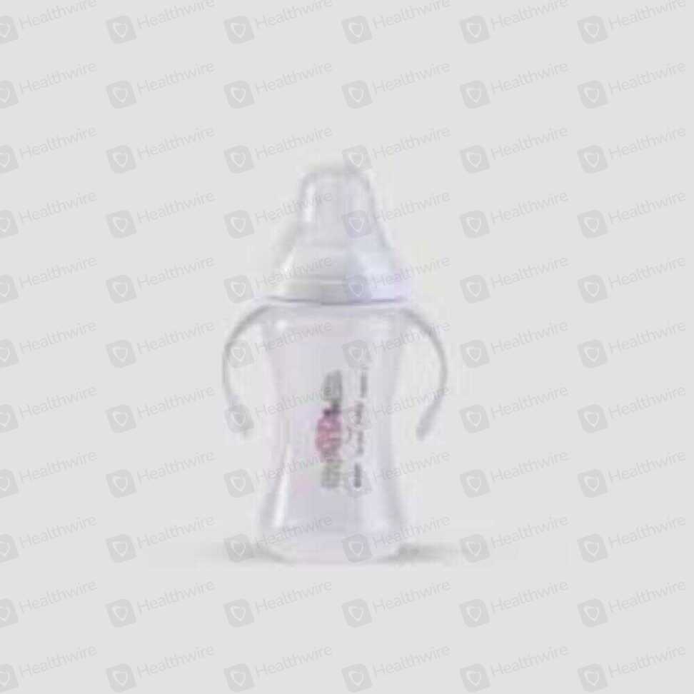 Round Feeding Bottle With Silicone Nipple (9Oz)