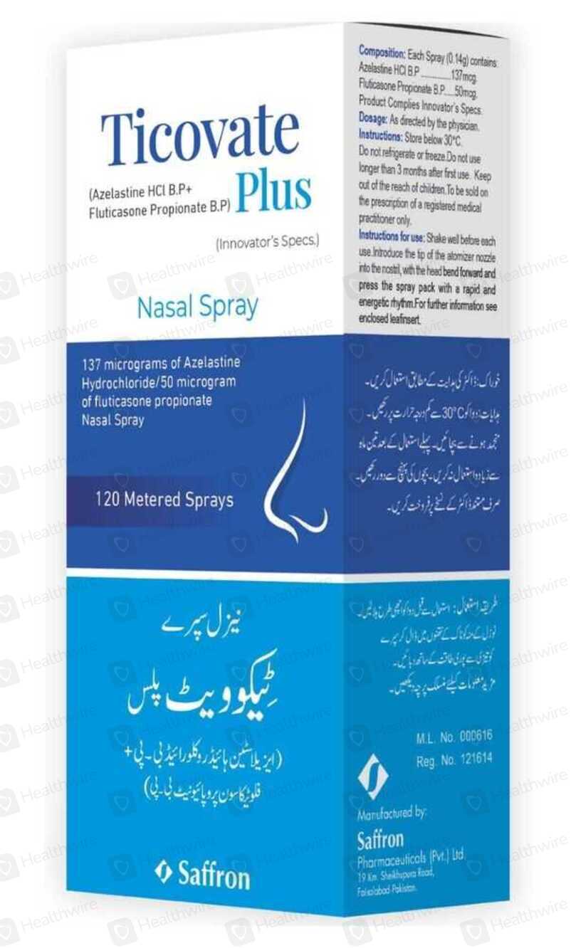 Ticovate Plus Nasal Spray (120Spf)