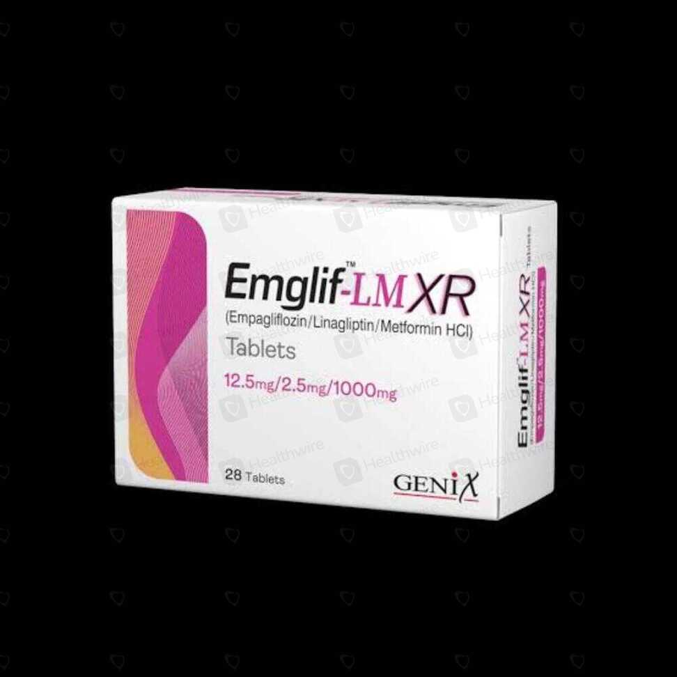 Emglif-Lm Xr (12.5Mg/2.5Mg/1000Mg) 28 Tablets