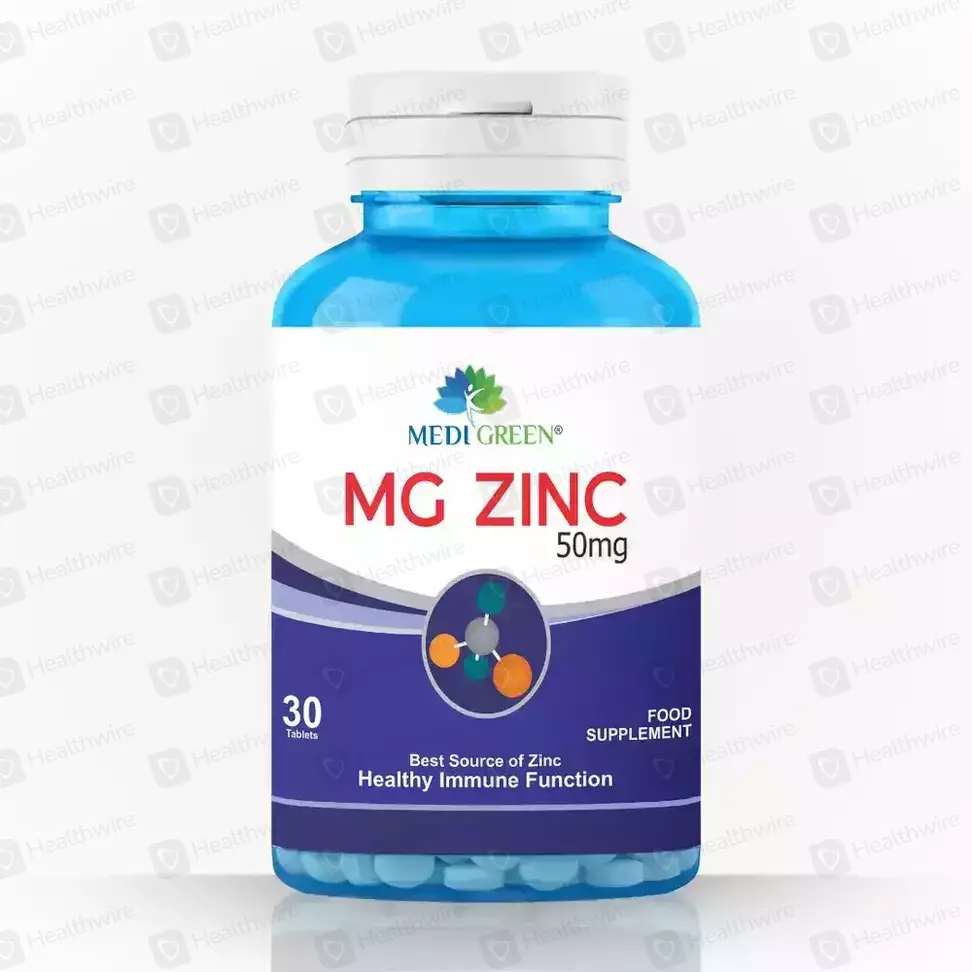 Medi Green Mg Zinc (50Mg) 30 Tablets